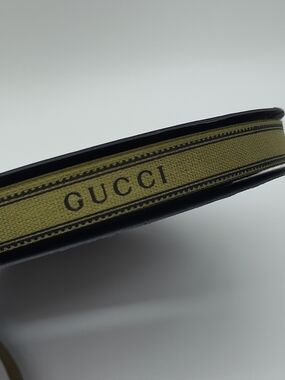 GUCCI Logo Ribbon Olive Black 15 Yards Bulk Luxury Wrap Sewing